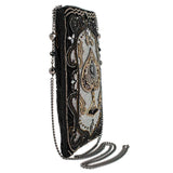 Silver Spade Crossbody Phone Bag