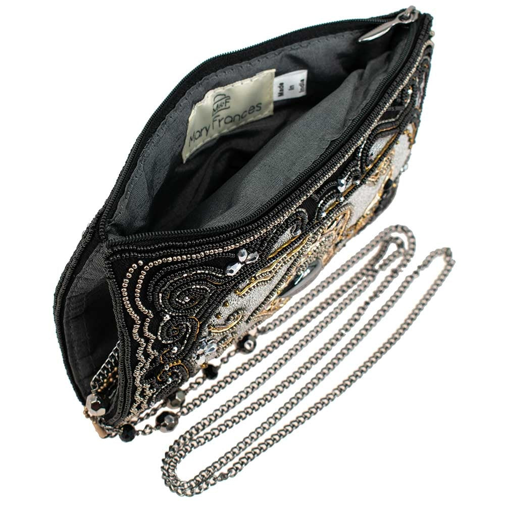 Silver Spade Crossbody Phone Bag