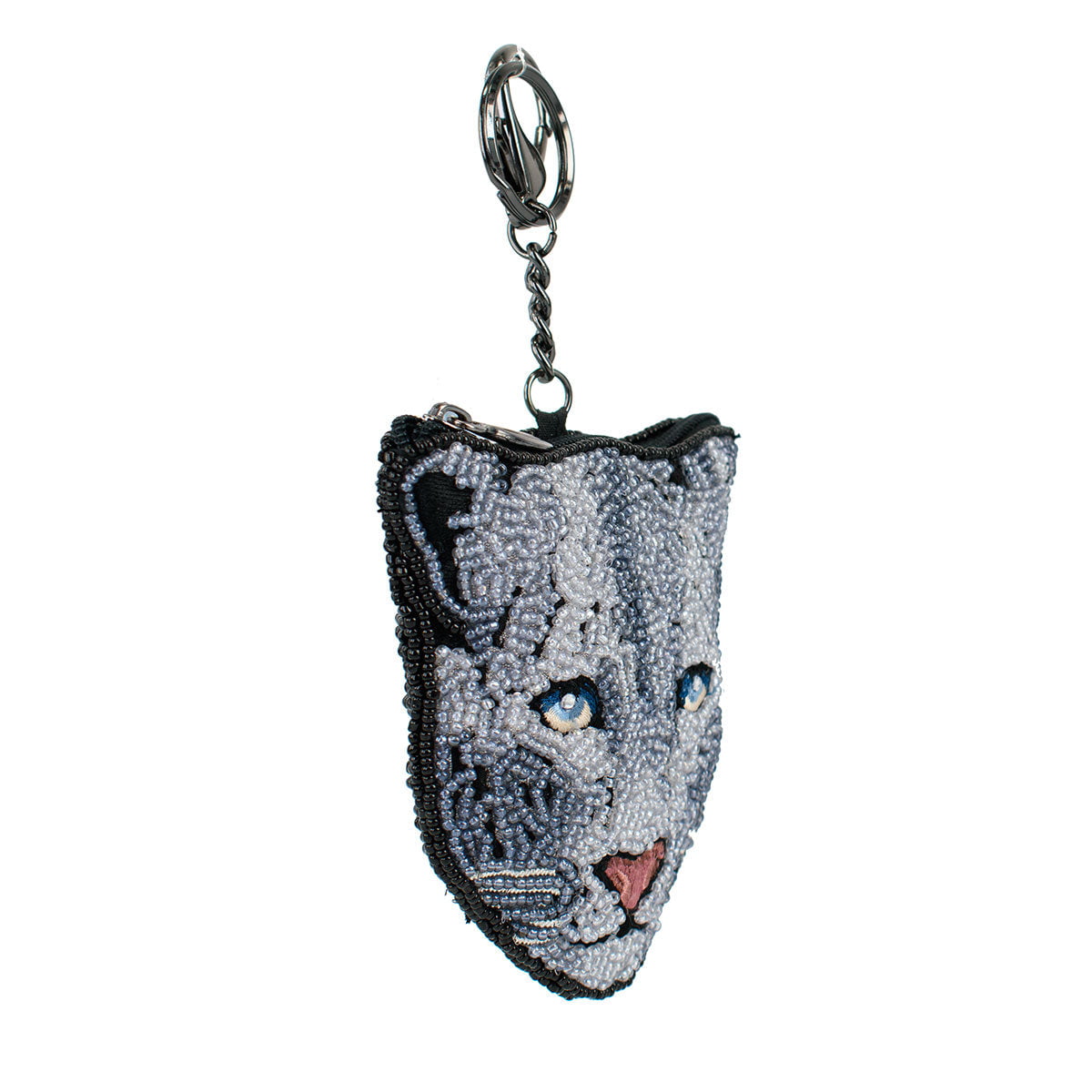 Snow Leopard Coin Purse beaded - 3