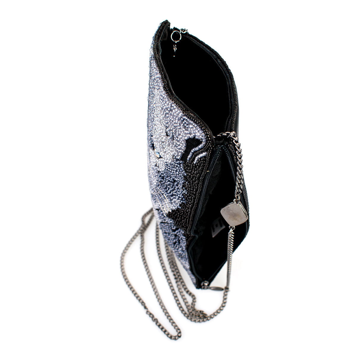 Snow Leopard Crossbody Phone Bag beaded - 5