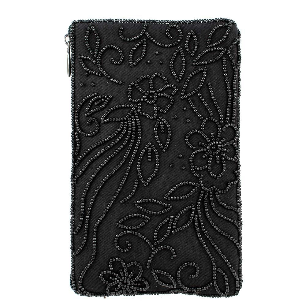 So Sweet Beaded Embroidered Floral Crossbody Phone Bag