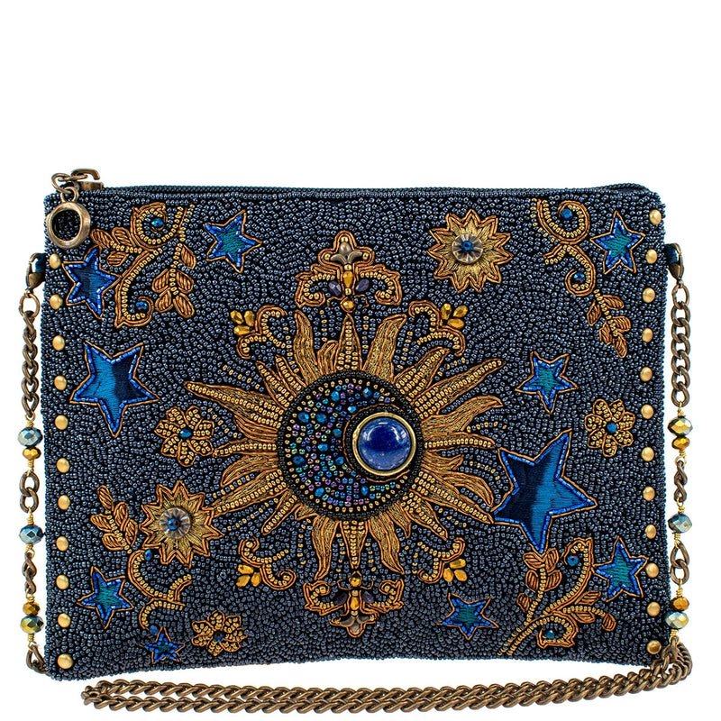 Mary Frances Gold Bead Embellished Novelty Minaudiere