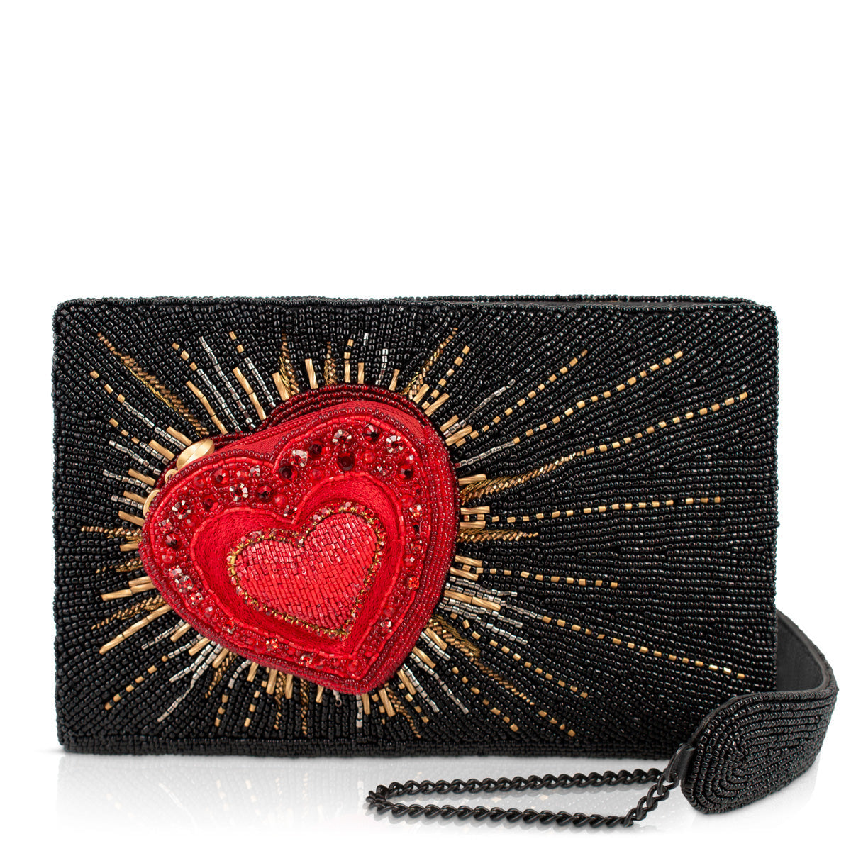 Stole My Heart Shoulder Handbag beaded - Crossbody 1