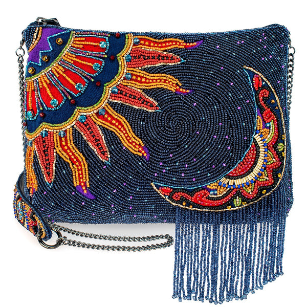 On Tour Beaded Silver Crossbody Guitar - Mary Frances – Mary Frances  Accessories