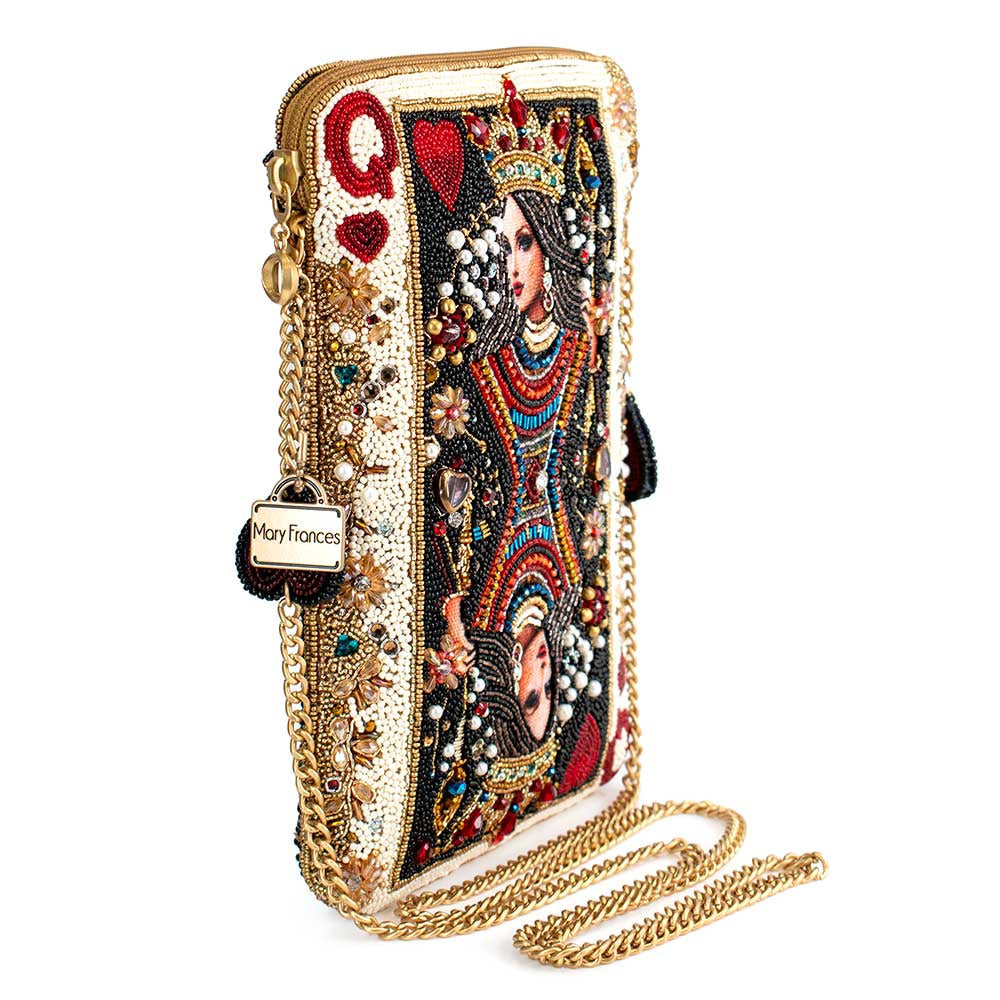 MARY FRANCES ビーズバッグ　パーティーバッグ NWT Mary Frances Queen of Hearts Beaded Crossbody Small Purse