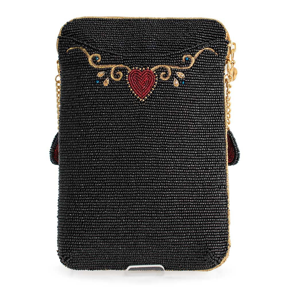 The Queen Beaded Queen of Hearts Mini Crossbody Handbag - Mary Frances