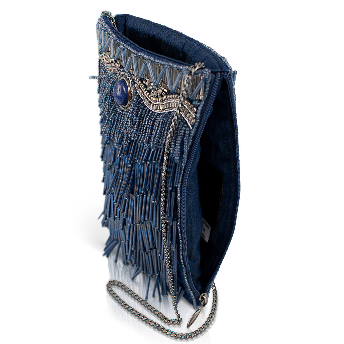 True Blue Crossbody Phone Bag beaded - 4