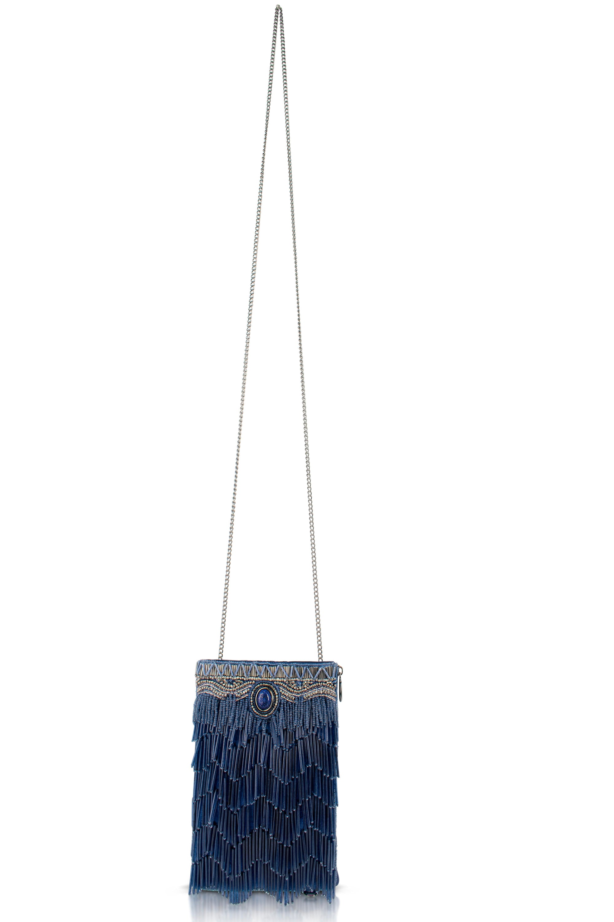 True Blue Crossbody Phone Bag beaded - 5