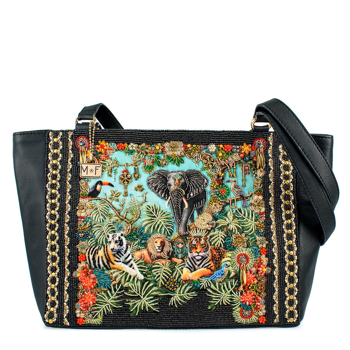 Wild Kingdom Tote Handbag beaded - 7