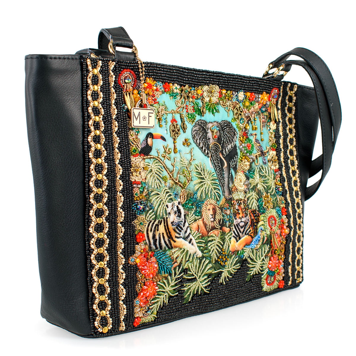 Wild Kingdom Tote Handbag beaded - 4