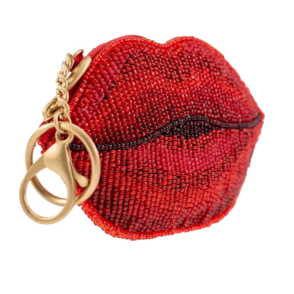 XOXO Beaded Lips Coin Purse/Key - Mary Frances