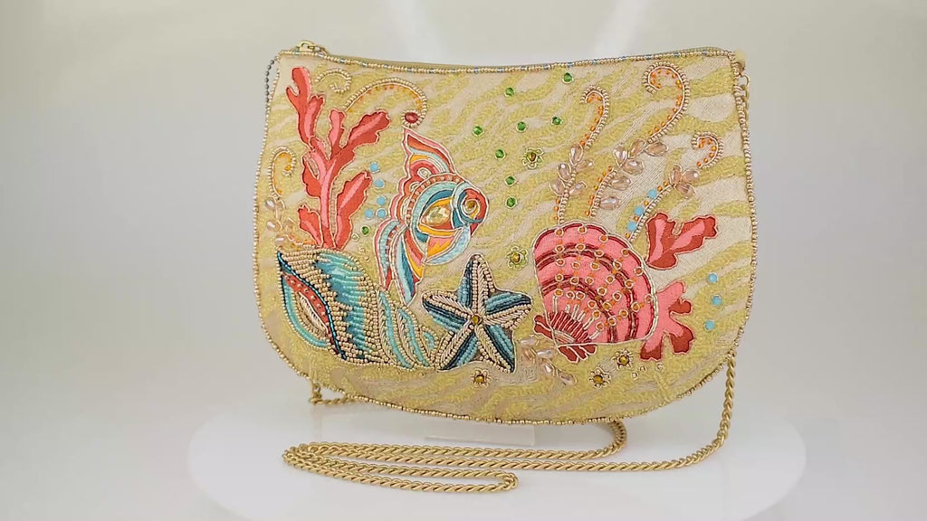Women's Vintage Beaded Clutch Exquisite Handmade Embroidery