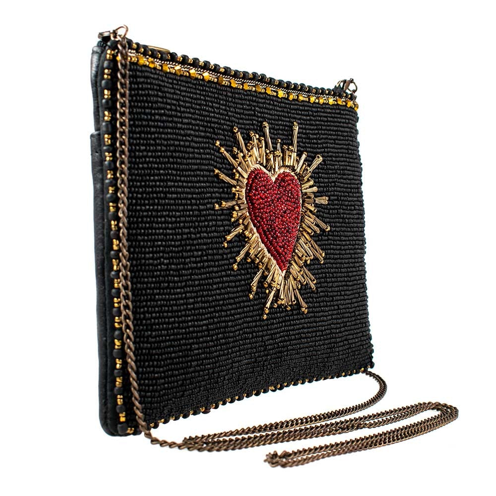 Affection Mini Beaded Heart Burst Crossbody Handbag - Mary Frances