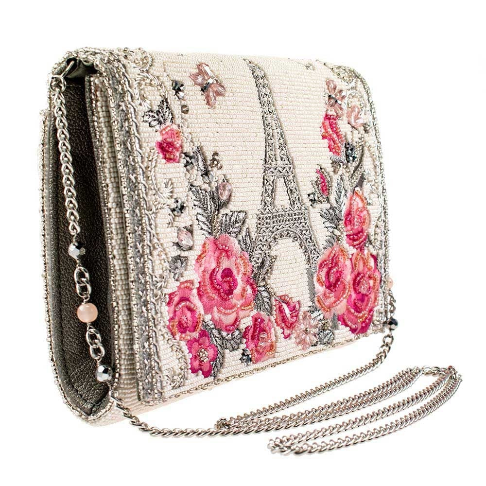 Marché Aux Fleurs Tweed Paris Purse with Pearl Handle