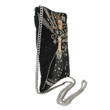 Bubbly Champagne Beaded Crossbody Handbag