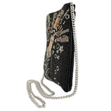 Bubbly Champagne Beaded Crossbody Handbag