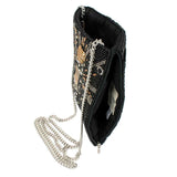 Bubbly Champagne Beaded Crossbody Handbag