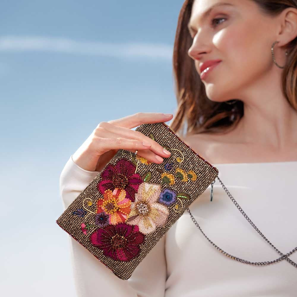 Budding Romance Beaded Crossbody Phone Bag - Mary Frances
