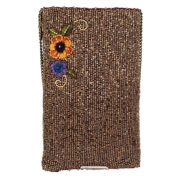 Budding Romance Beaded Crossbody Phone Bag