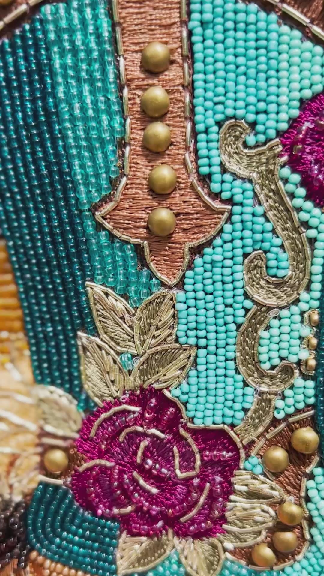 Kickin' Around Beaded Cowboy Cowgirl Boots Coin Purse/Key Fob