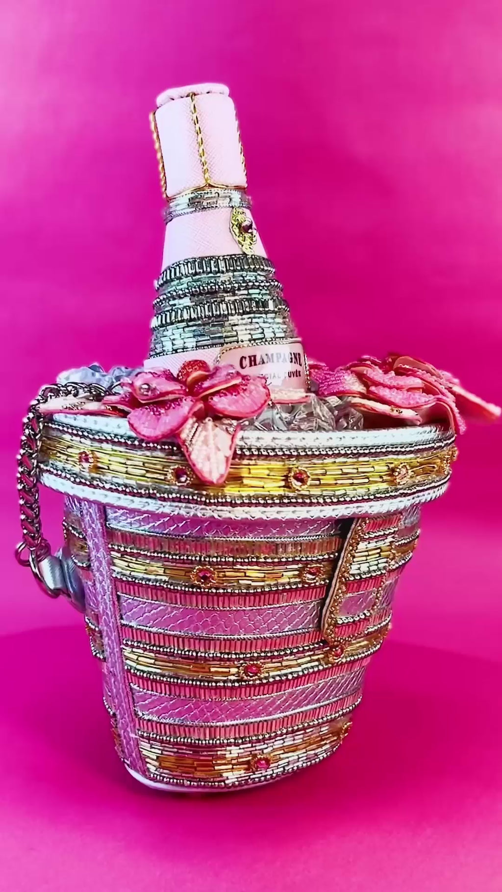 Mary Frances Make It Pop Top Handle Champagne Handbag, Multicoloured