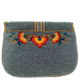 Denim Sunflower Crossbody Clutch Handbag