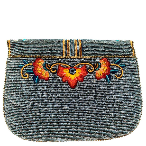 Denim Sunflower Crossbody Clutch Handbag