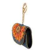 Denim Sunflower Earbud Case