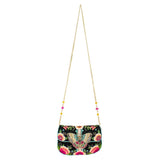 Dream Chaser Black Beaded Crossbody Clutch