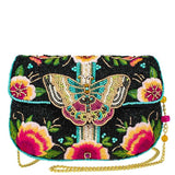 Dream Chaser Black Beaded Crossbody Clutch