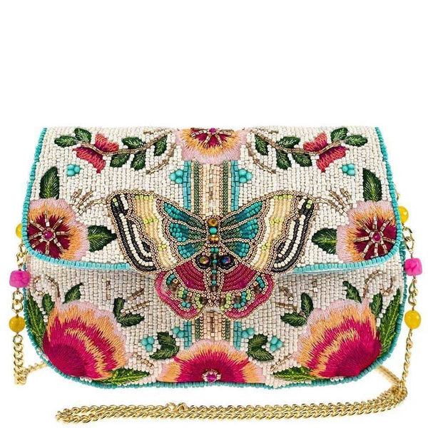 Dream Chaser Beaded Butterfly Crossbody Clutch Handbag