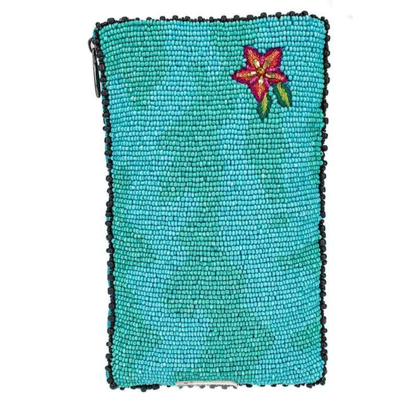 Flower Girl Beaded Crossbody Phone Bag