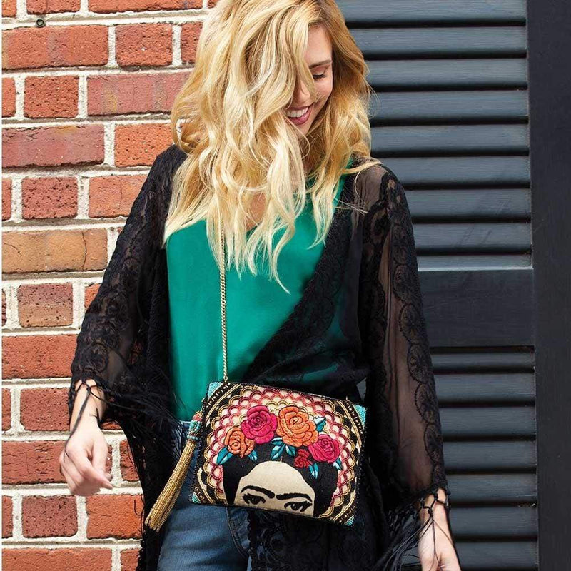 Frida Beaded-Embroidered Crossbody Clutch - Mary Frances – Mary Frances  Accessories