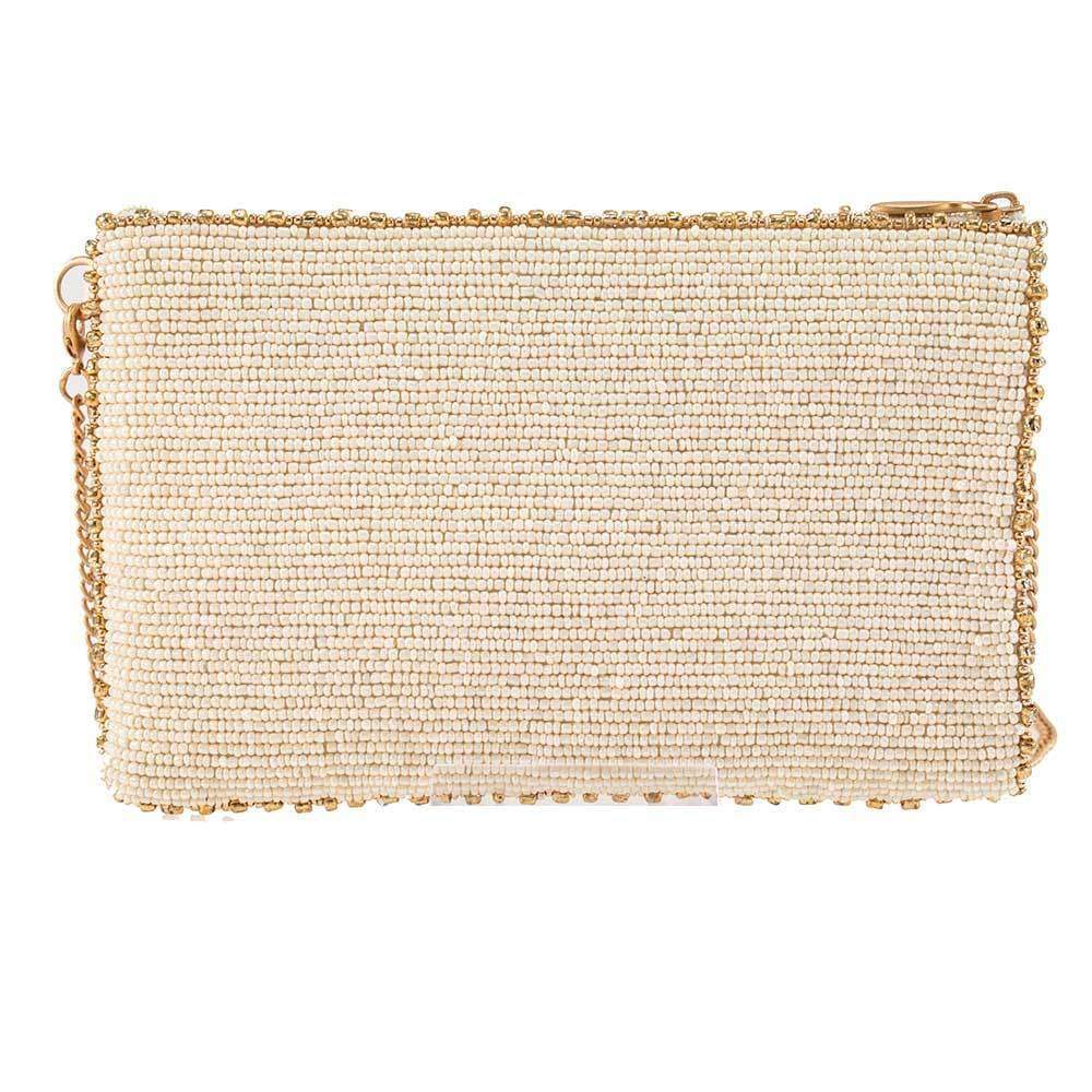 Heart Burst Beaded Crossbody Phone Bag
