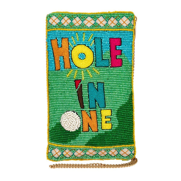 Hole in One Beaded Crossbody Phone Bag
