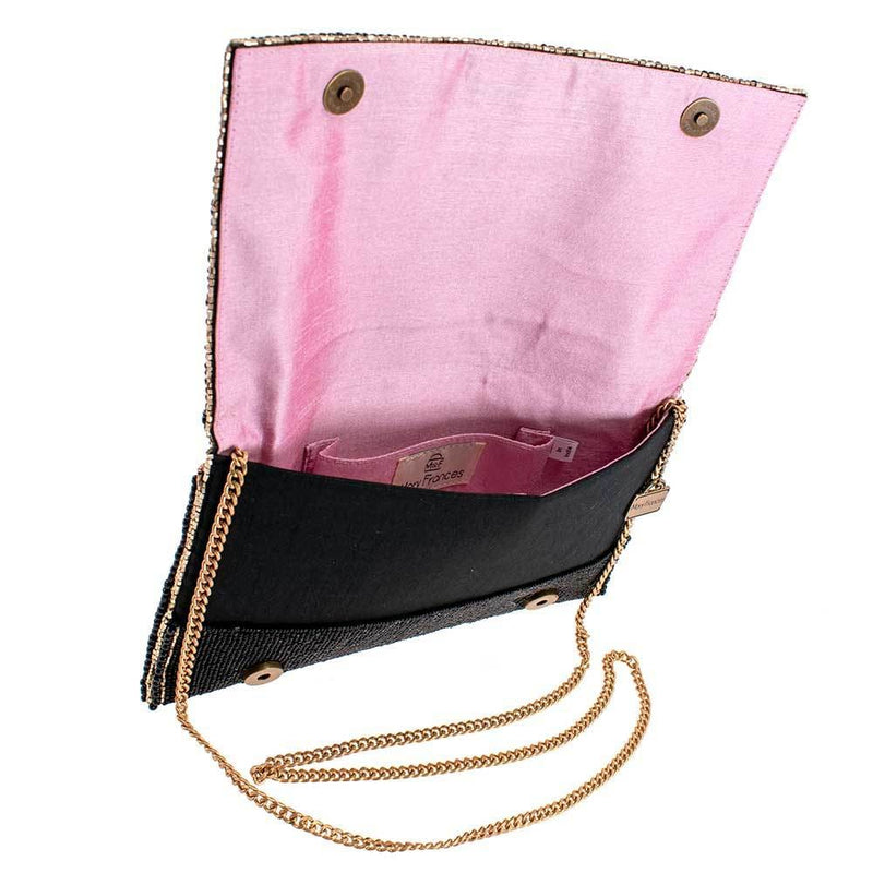 Honey Bee Beaded Crossbody Clutch Handbag