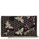 Honey Bee Beaded Crossbody Clutch Handbag