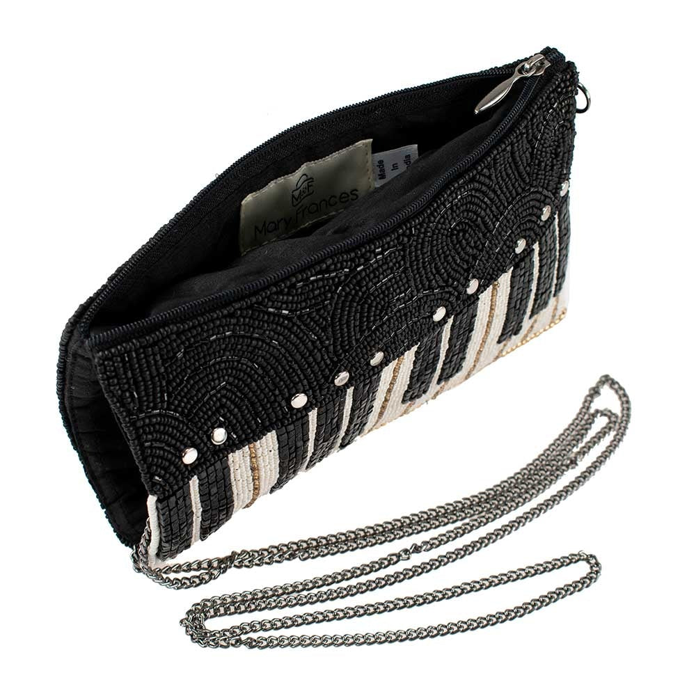 Mary Frances Cross My Heart Beaded Heart Burst Waist Belt Sling Bag