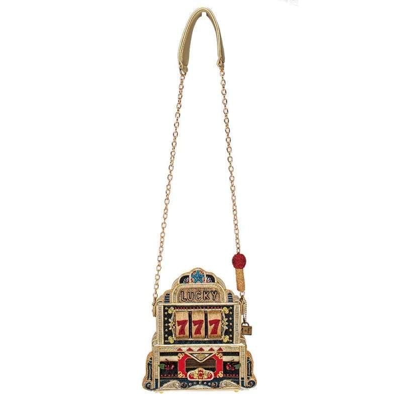 Lucky 7 Embellished Slot Machine Handbag - Crossbody
