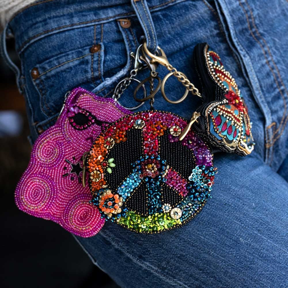 Make Peace Coin Purse/Key Fob - Purse