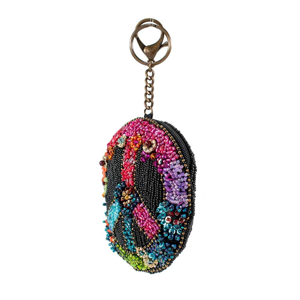 Here Kitty Kitty Mary Frances Designer Keychain Coin Pouch