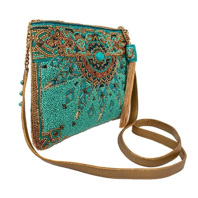 Mary Frances New Day Crossbody Clutch Handbag, Turquoise