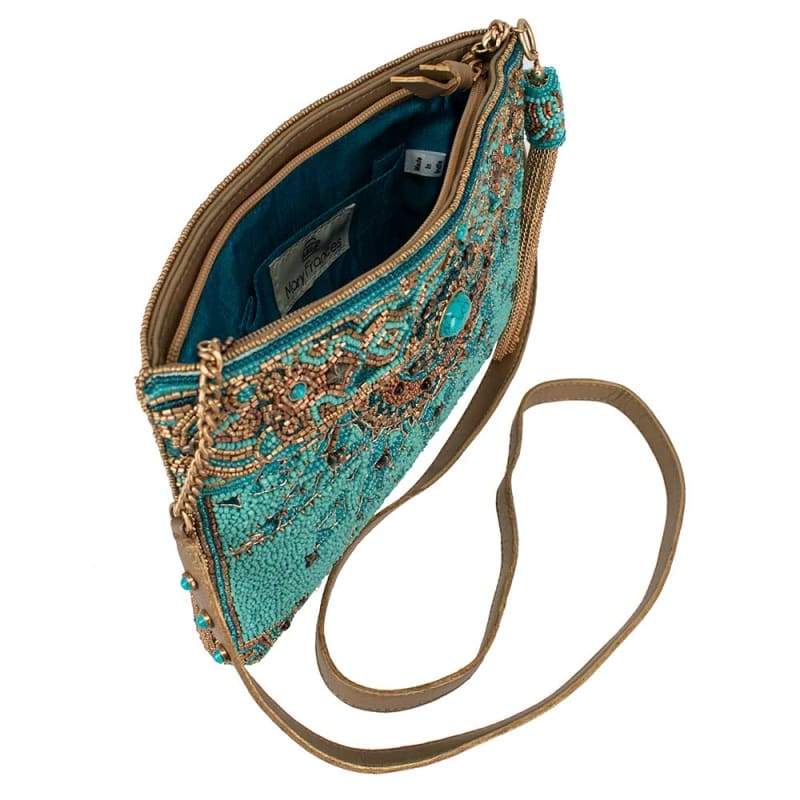 Turquoise Blue ROOTS Leather Village Crossbody Purse | Purses crossbody,  Blue roots, Purses