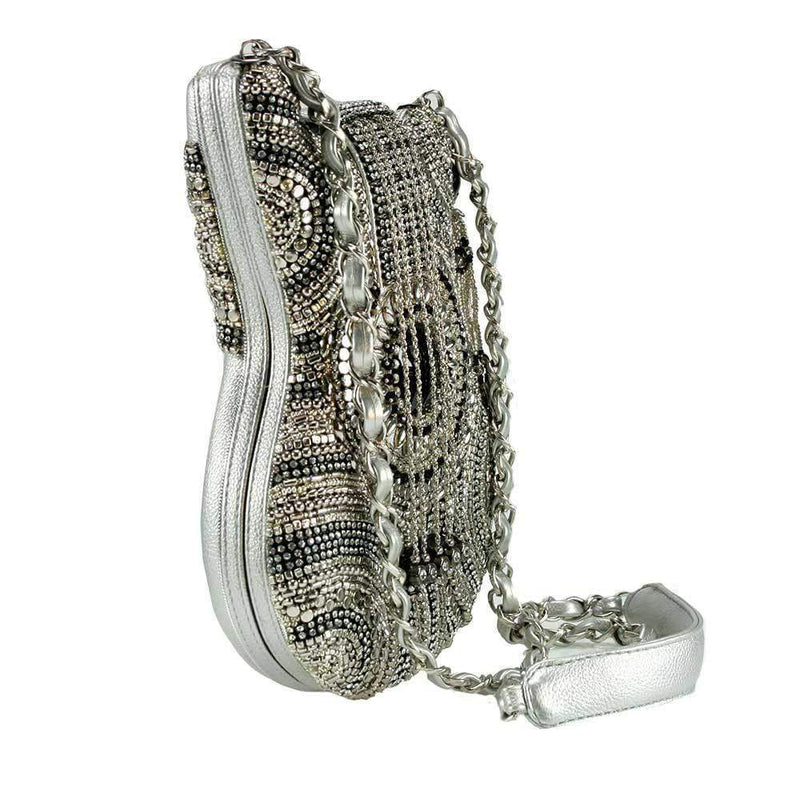 On Tour Beaded Silver Crossbody Guitar - Mary Frances – Mary Frances  Accessories