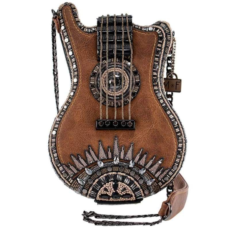 Open Mic Beaded Crossbody Guitar Handbag