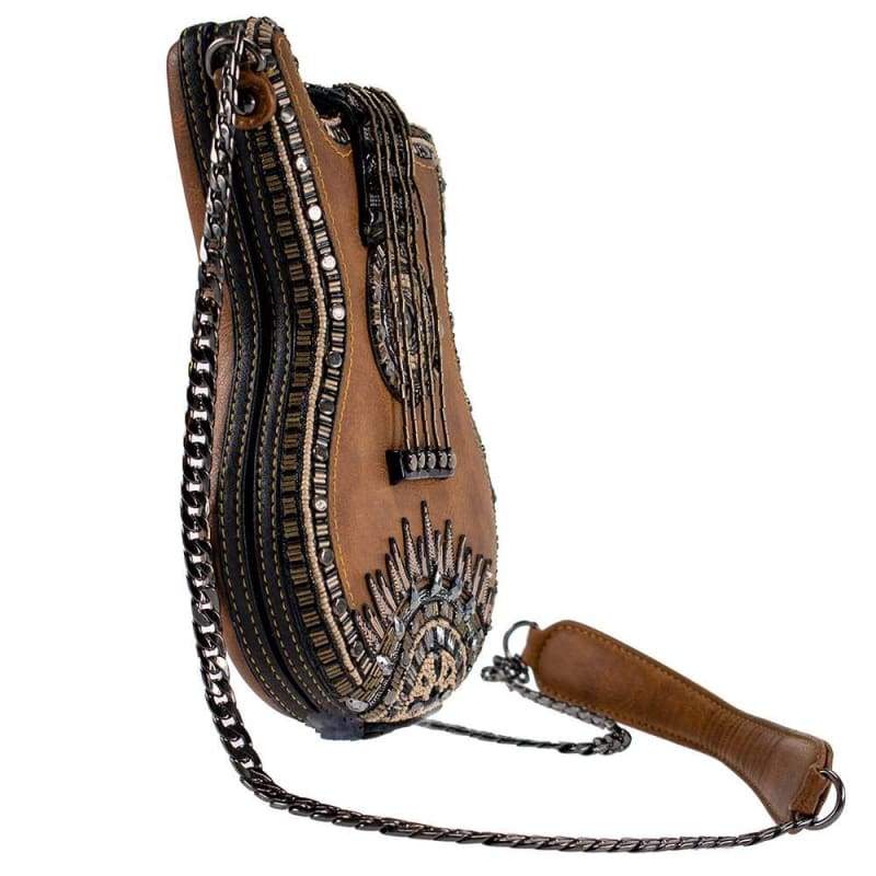 Open Mic Beaded Crossbody Guitar Handbag