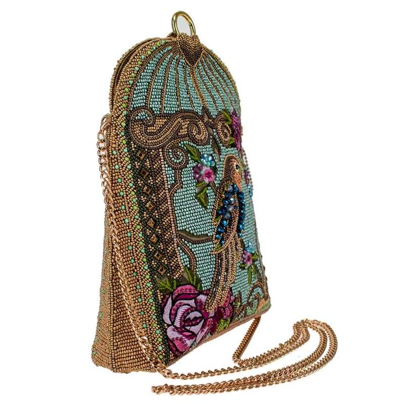 MARY FRANCES ビーズバッグ　パーティーバッグ Mary Frances Bucket List Beaded Top Handle Travel Theme Handbag