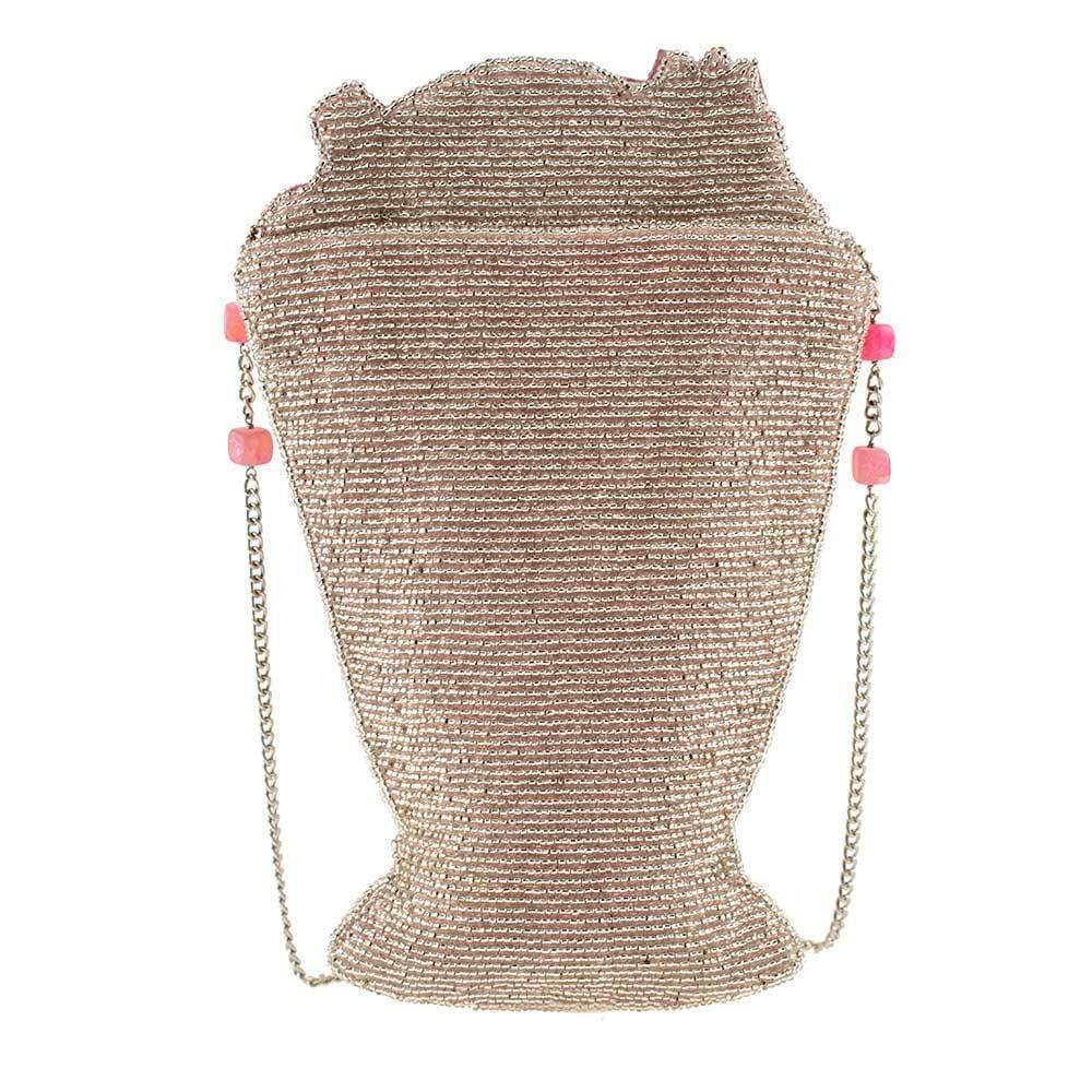 Shake It Up Beaded Strawberry Milkshake Crossbody Handbag