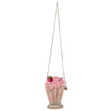 Shake It Up Beaded Strawberry Milkshake Crossbody Handbag