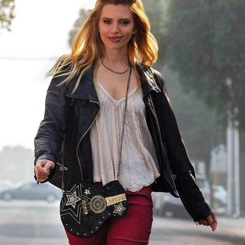 Turn It Up Embellished Guitar Crossbody Handbag - Mary Frances – Mary  Frances Accessories